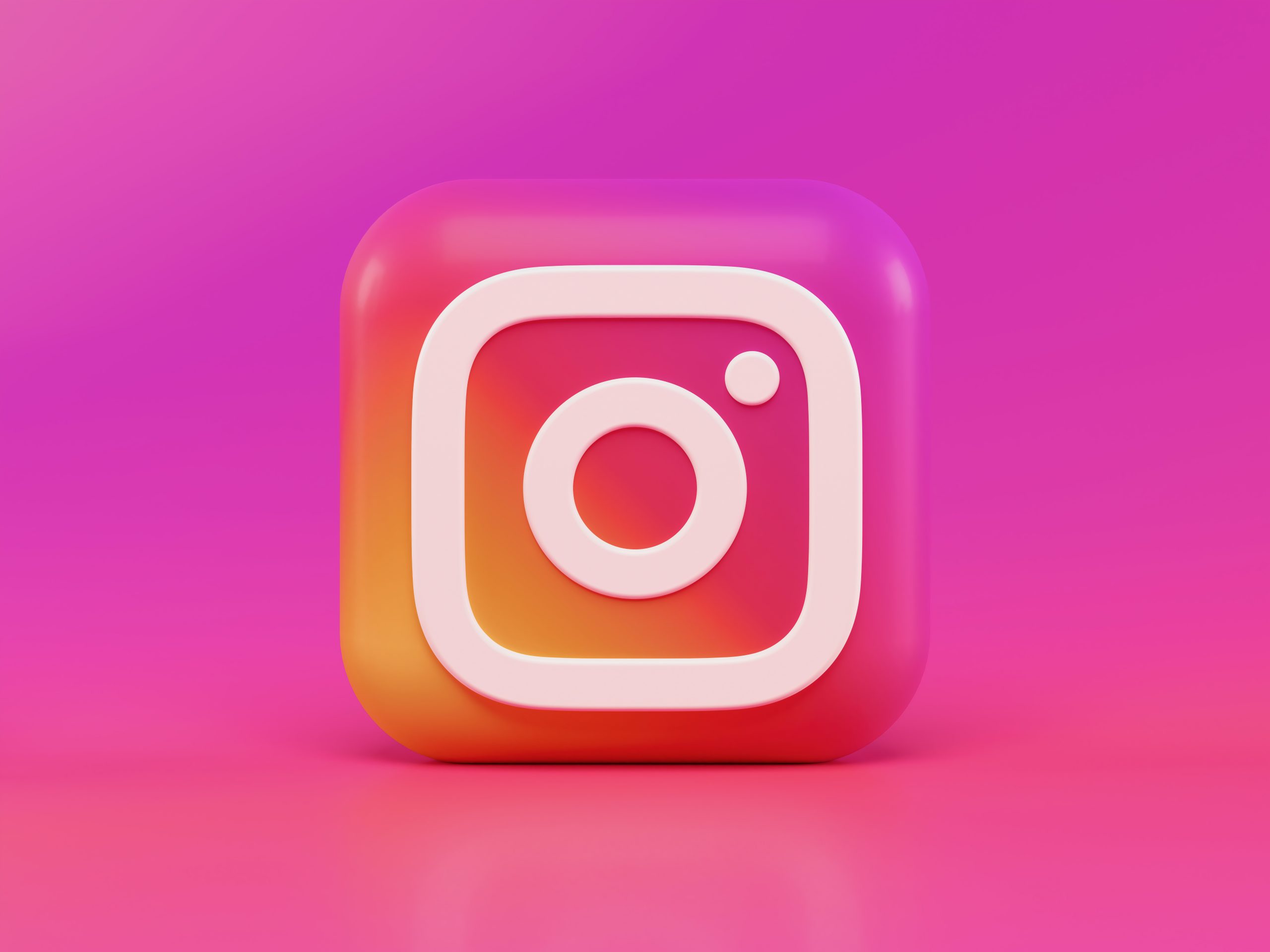 Instgram 3D icon concept