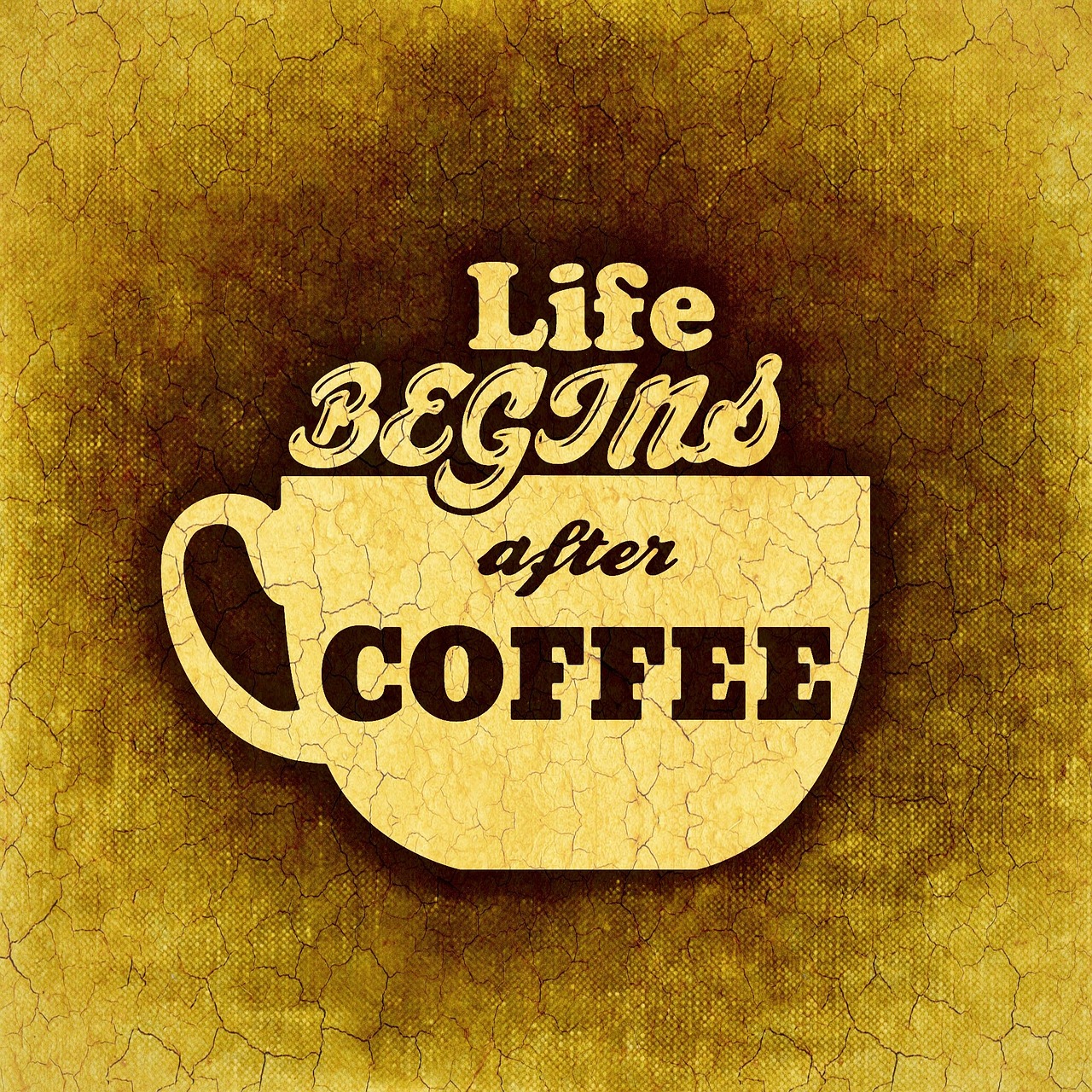 decorative text "life begins after coffee"