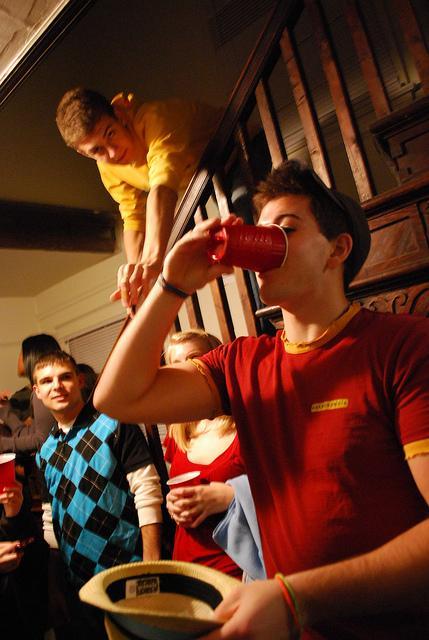 image of teens drinking at a party