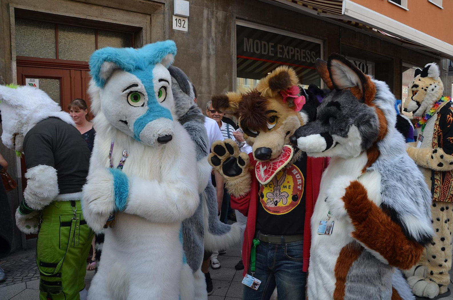 image of people dressed as furries in a parade