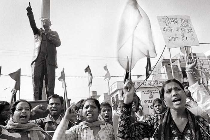 image of Dalit protestors